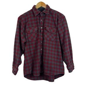 Pendleton Red Long Sleeve Youth Flannel Button Down Size XL
